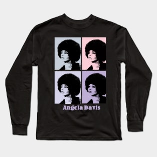 Angela Davis 80s Pop Art Long Sleeve T-Shirt